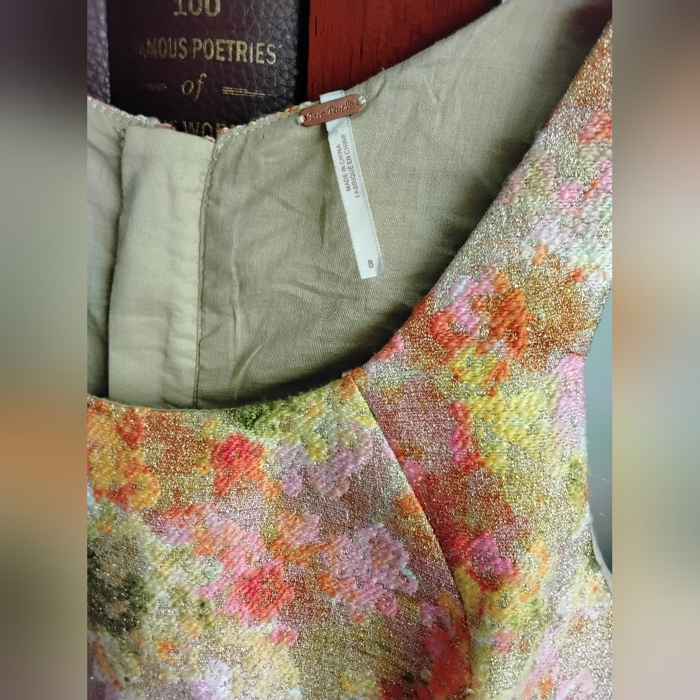 Free PEOPLE Size 8 Floral Sleeveless Dress - Picture 3 of 6